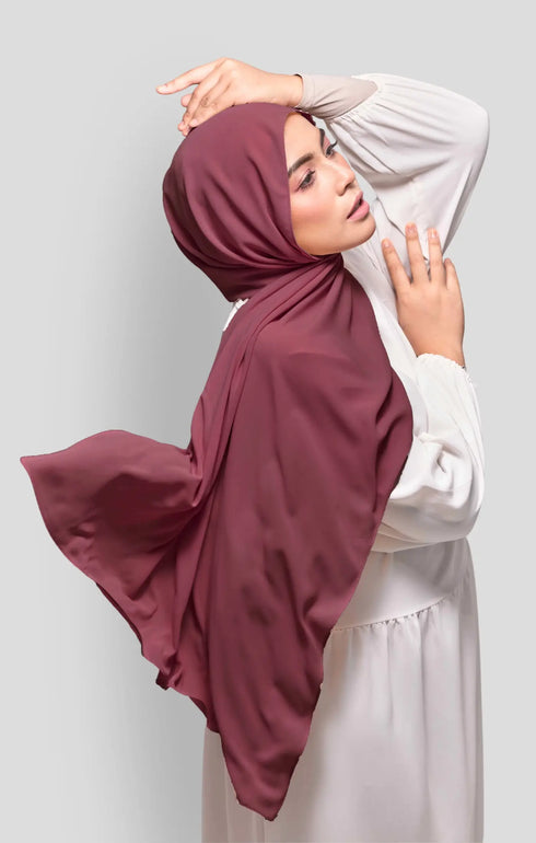 ROYAL SATIN SHAWL | MAROON